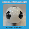 Fashionable football design ceramic coin box for wholesale